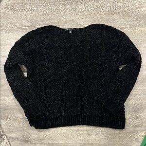 INC International Concepts Black Crew Neck Sweater Size XS